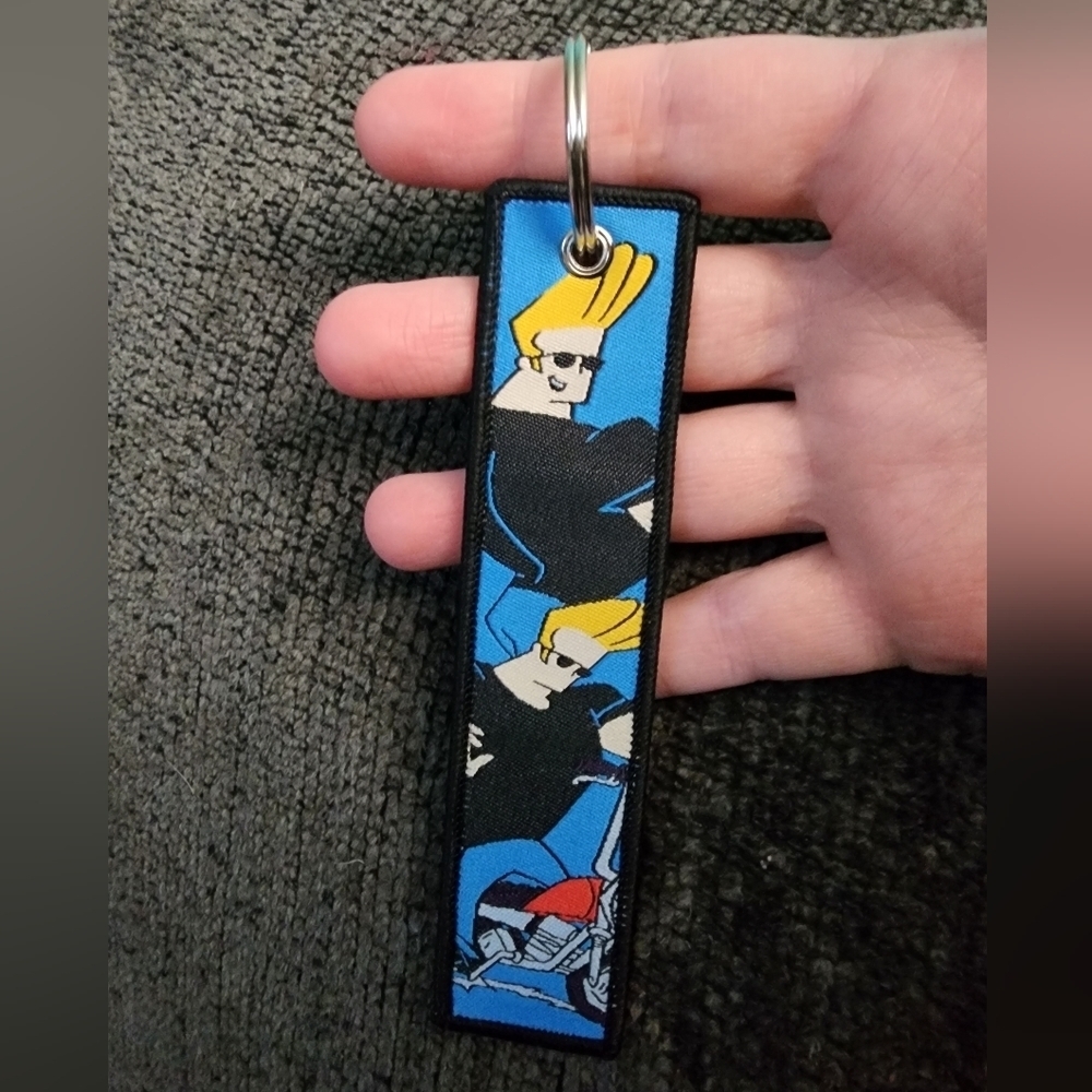 Johnny Bravo embroidered keychain unisex - Picture 3 of 4
